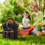 Gardening tool set in use, ideal for both small and large gardens.