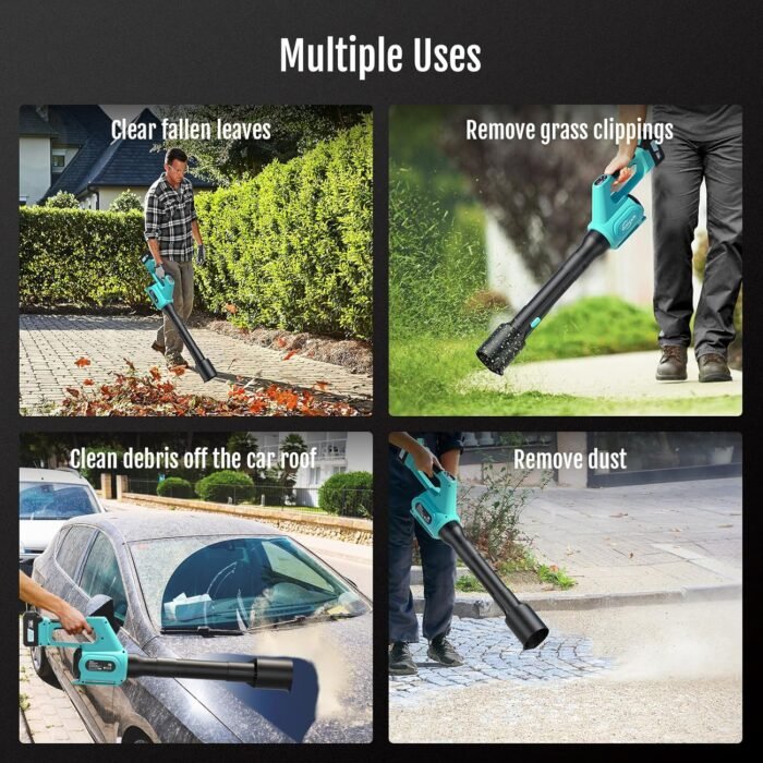 Lightweight 4.6 lbs garden tools blower with ergonomic handle for comfortable use.