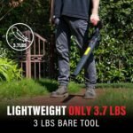 Close-up of the brushless motor in the MZK garden tools blower, delivering powerful airflow.