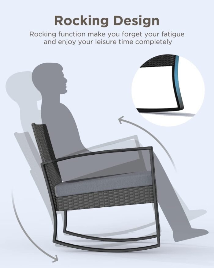 The weather-resistant patio furniture set made of durable PE rattan and steel, perfect for all outdoor environments.