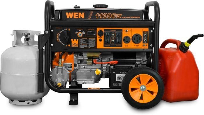 Includes 120V GFCI outlets, a 30A twist-lock outlet, and a 50A NEMA outlet for versatile charging with this home generator.